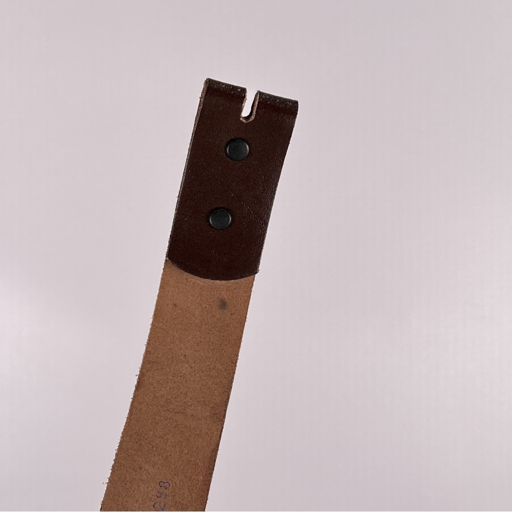 Made In USA Mens Leather Belt Brown Oil Tan Top Grain Size 38 - Picture 7 of 12
